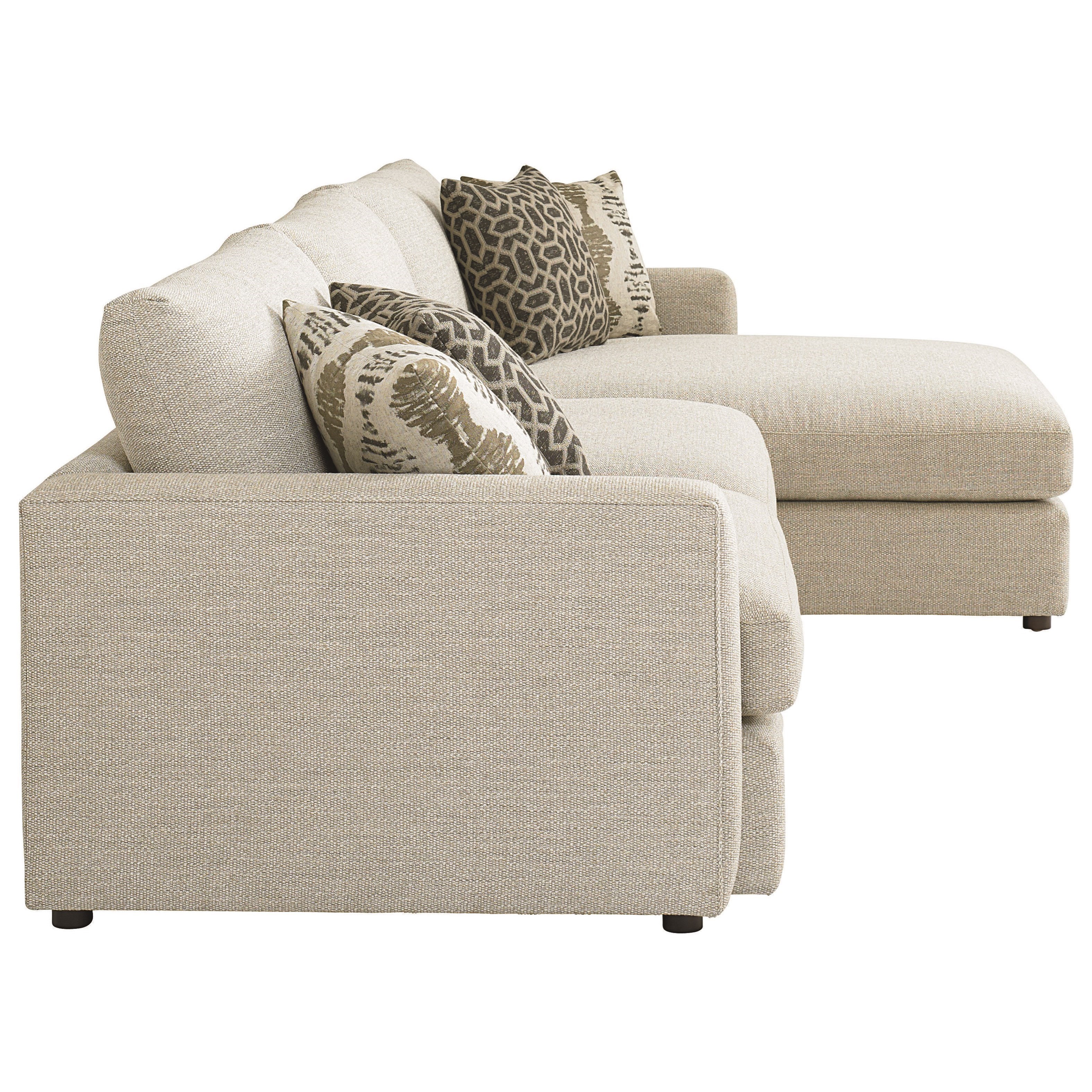 Bassett Allure 261163FC+2611RLFC14861 Contemporary Sectional with Right Arm Facing Chaise